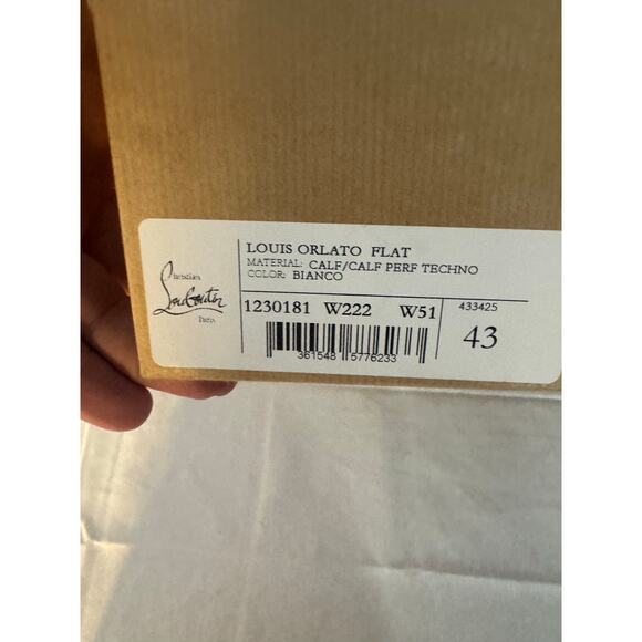 Christian Louboutin Louis Orlato White Leather High-Top Sneakers - Picture 2 of 10